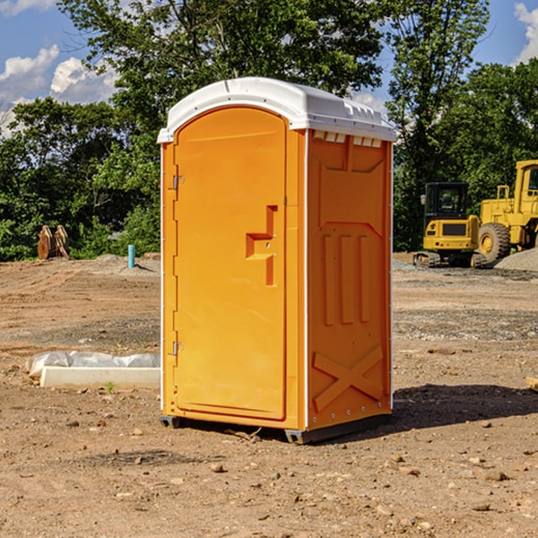 how often are the portable restrooms cleaned and serviced during a rental period in Coulterville